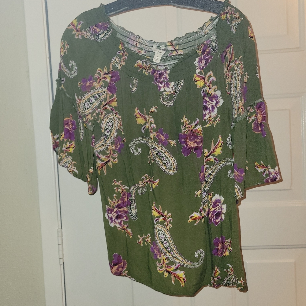 Paisley print top